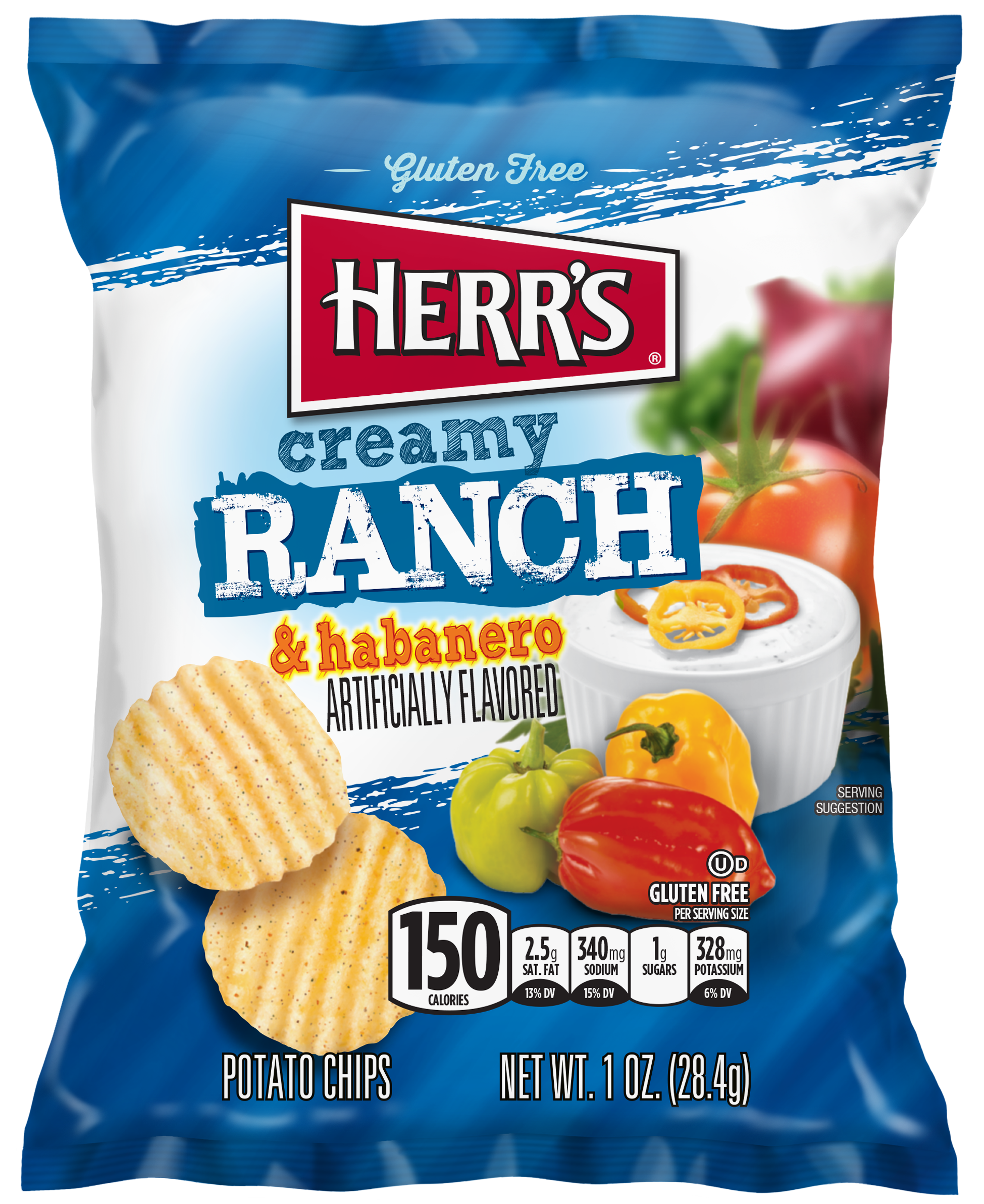 Creamy Ranch and Habanero Potato Chips | Herr's