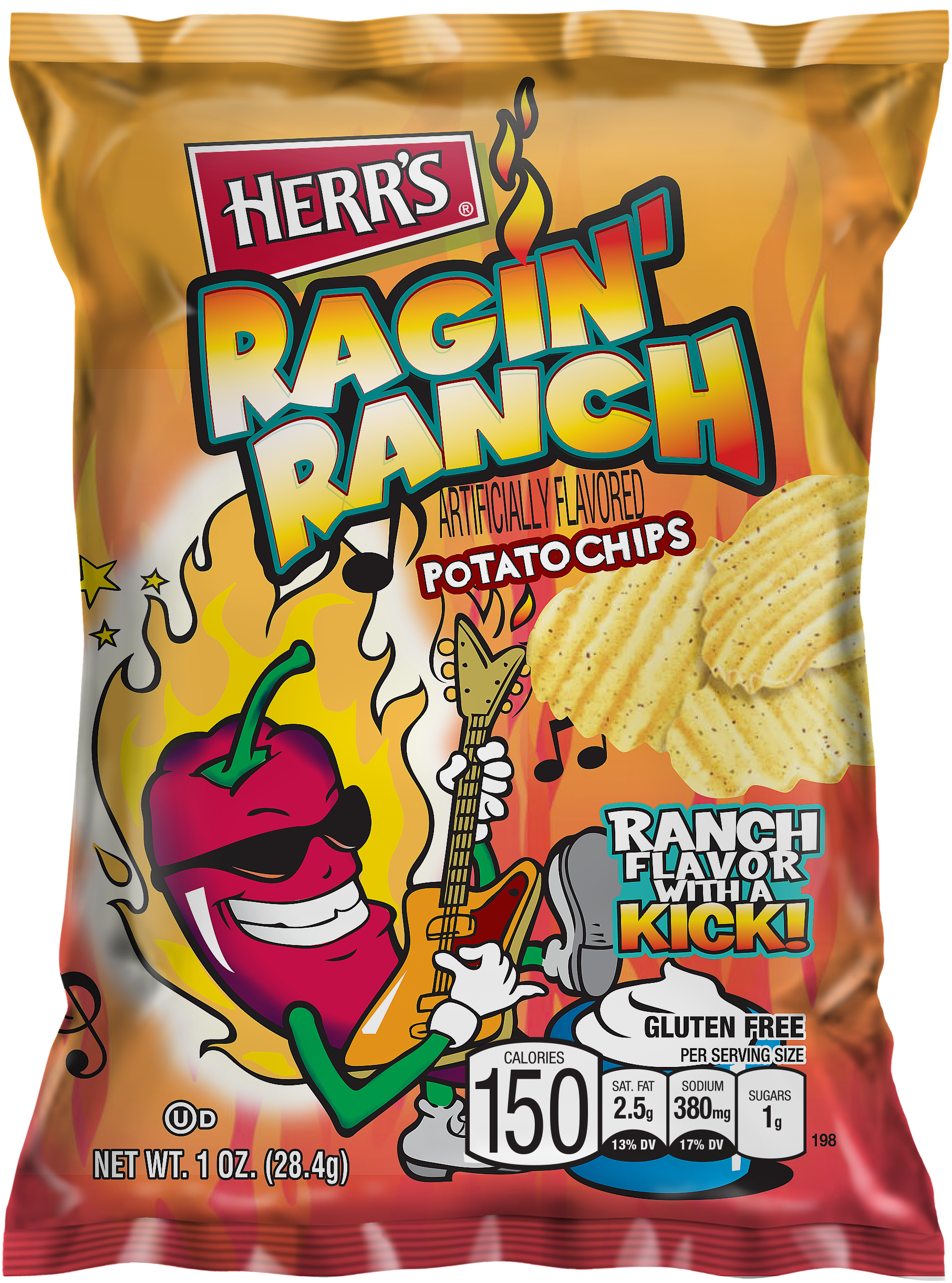 Ragin Ranch Potato Chips Herr's