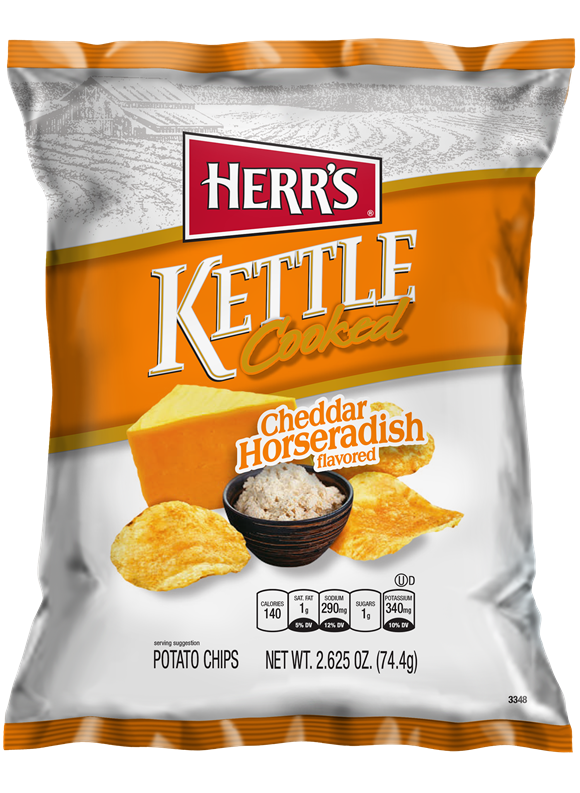 Cheddar Horseradish Kettle Cooked Potato Chips | Herr's